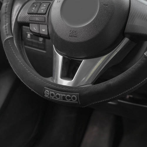 SPCS130BK SPARCO S130 Funda volante negro, Ø: 38cm, PVC, Caucho, cuero,  elástico ▷ AUTODOC precio y opinión